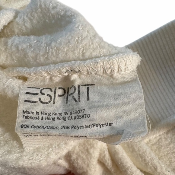 Vintage ESPRIT “Esprit de Corp” Logo Sweatshirt | Cream White | Unisex Small - Picture 8 of 11